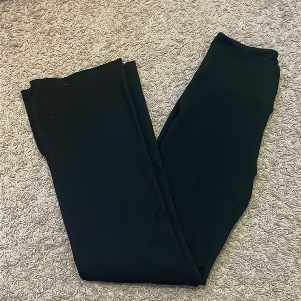 Black flare leggings